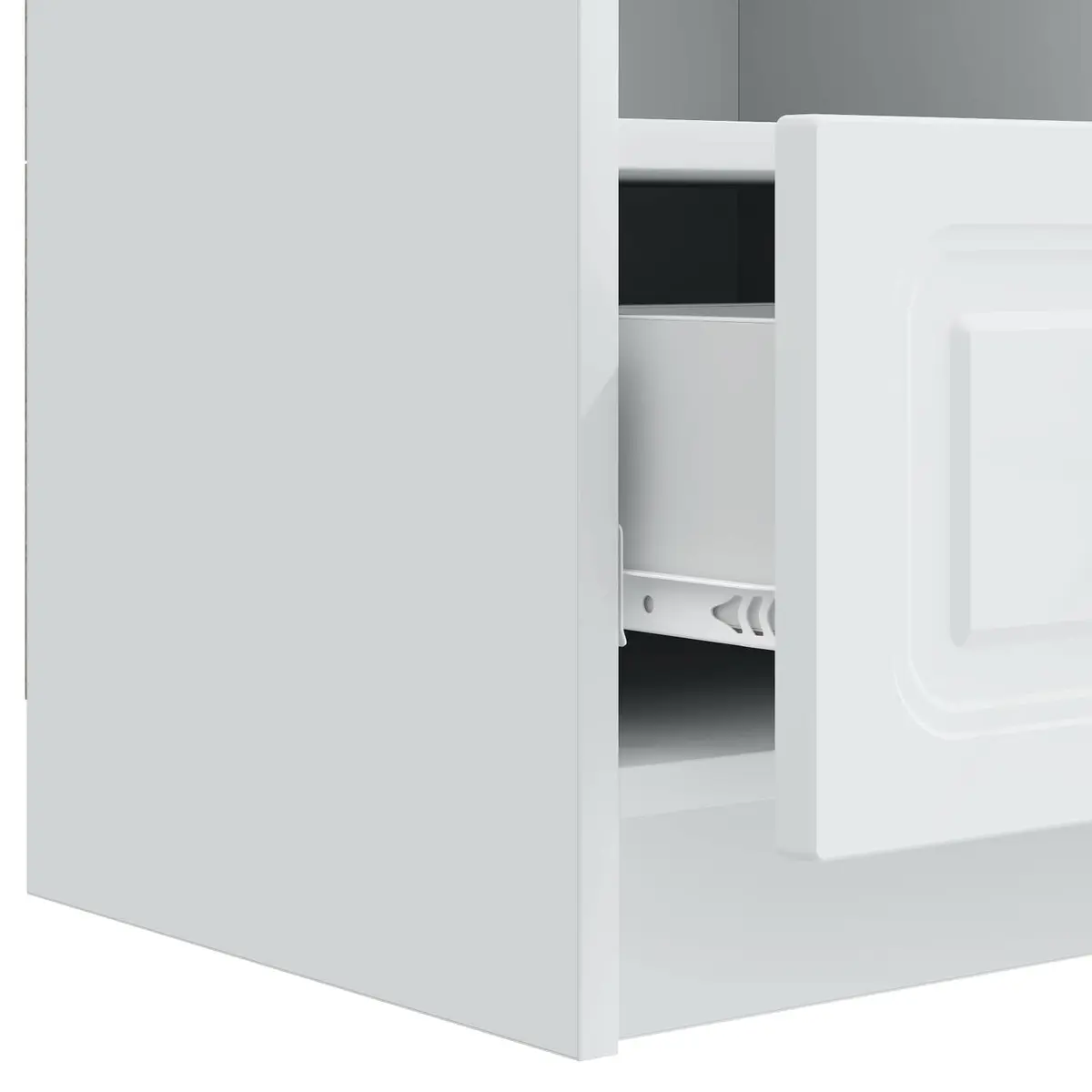 White TV Cabinet with Drawer Modern Living Room Storage Unit 102 x 34.5 x 47 cm