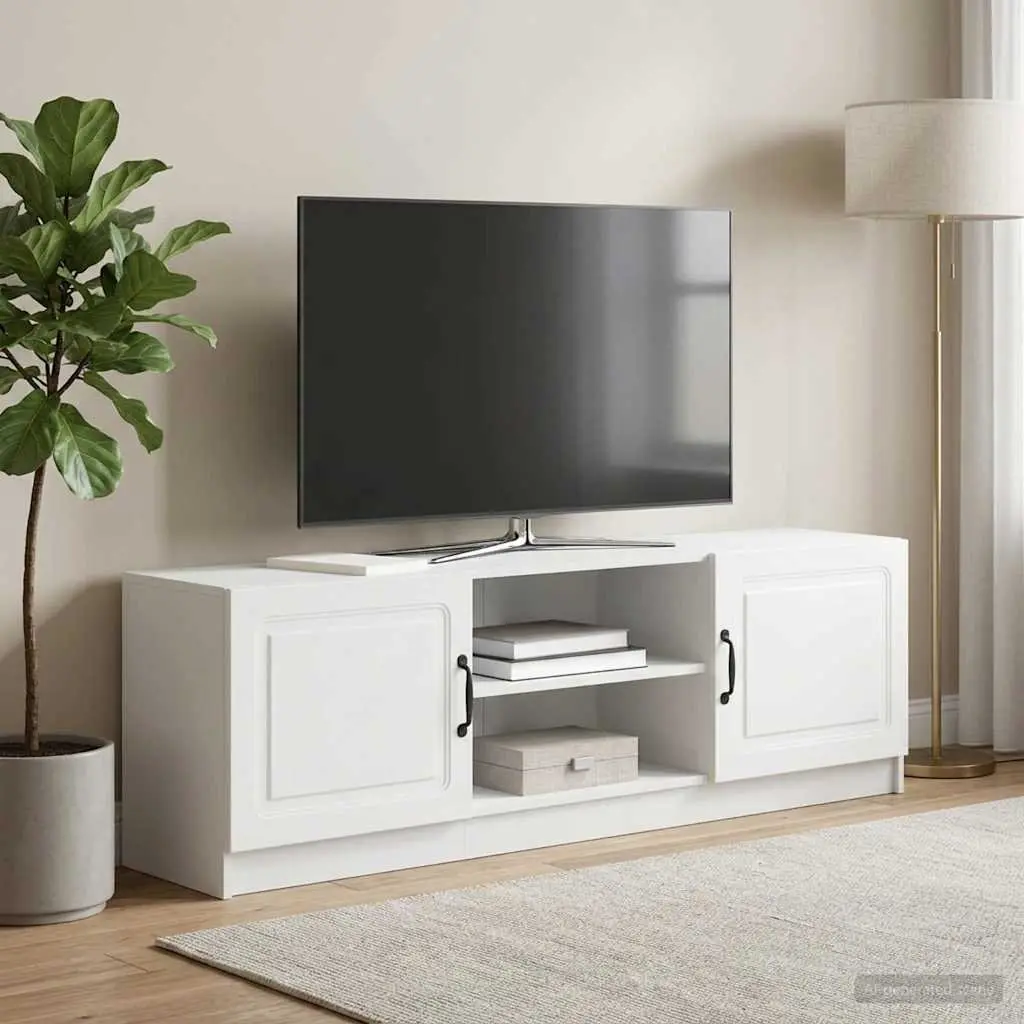 White TV Cabinet for Living Room Organization