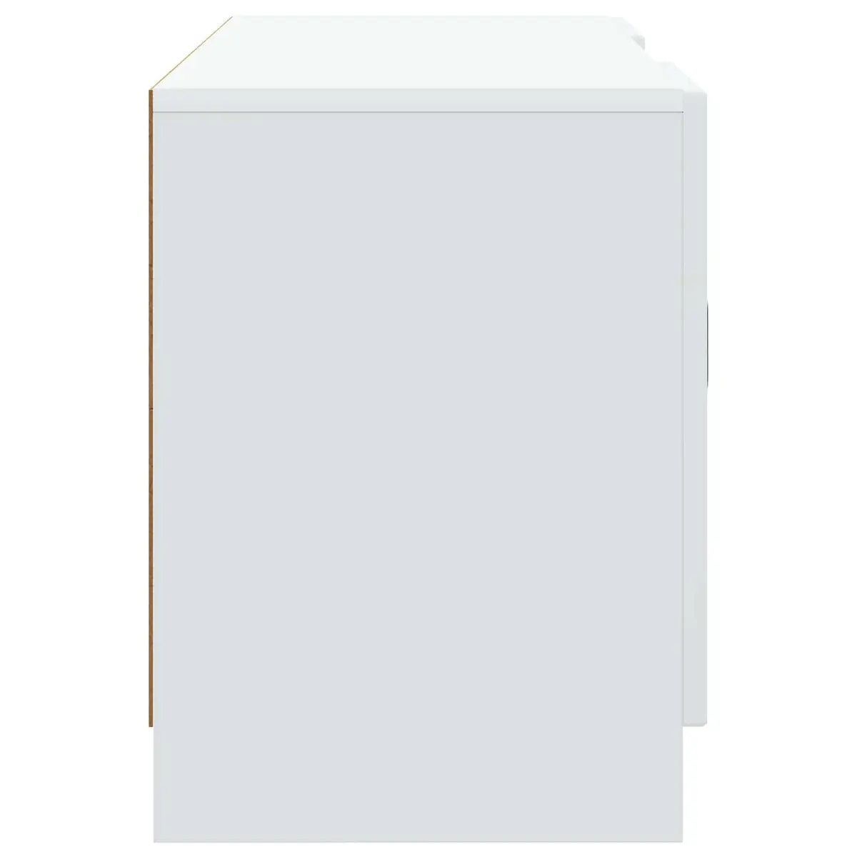 TV Cabinet Modern White Engineered Wood Media Storage Unit 102 x 34.5 x 47 cm