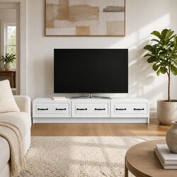 Your Go-To White TV Cabinet with Drawer for Living Rooms