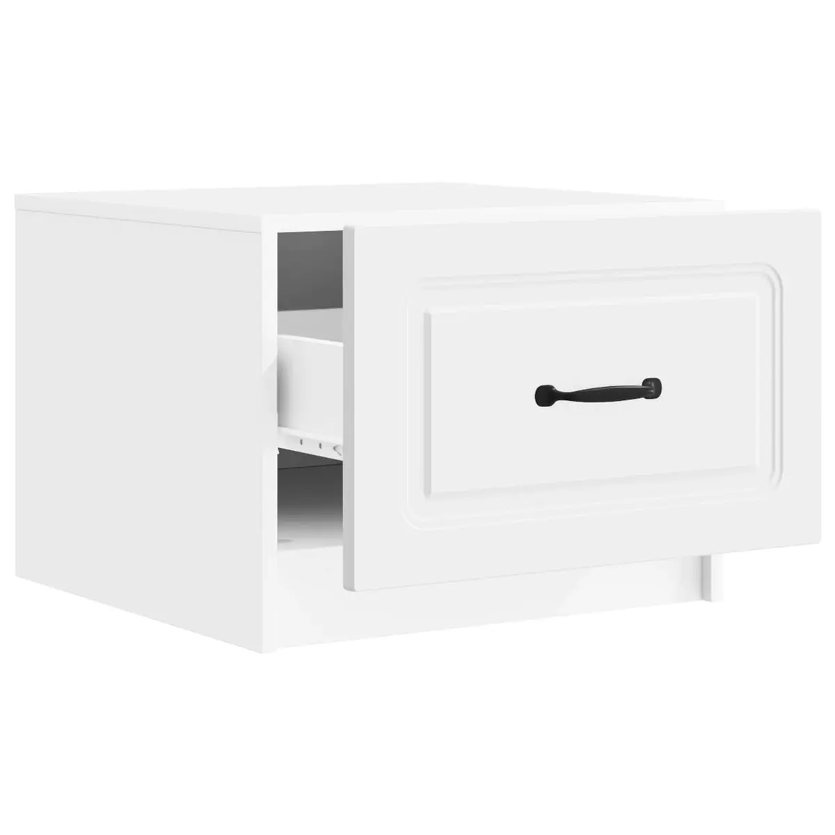White Coffee Table with Storage Drawer