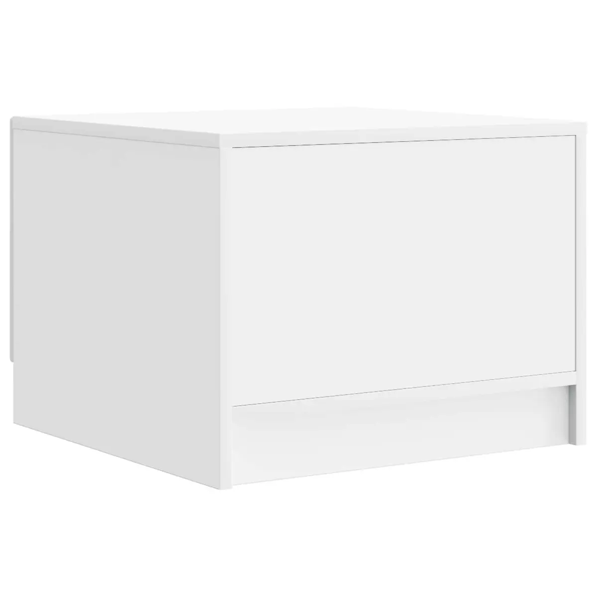 White Coffee Table with Storage Drawer