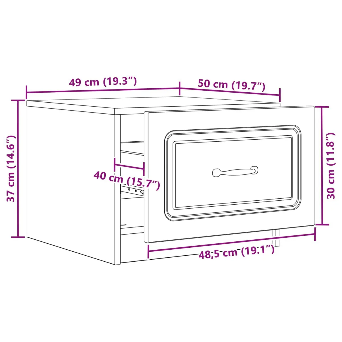 White Coffee Table with Storage Drawer