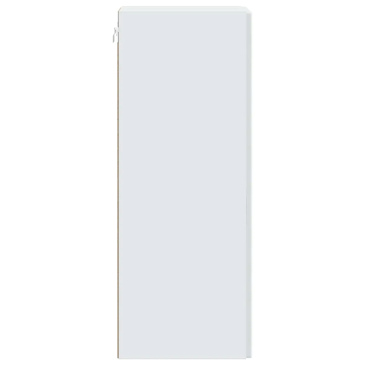 Wall-Mounted Storage Cabinet White Engineered Wood Vintage Living Room Shelving