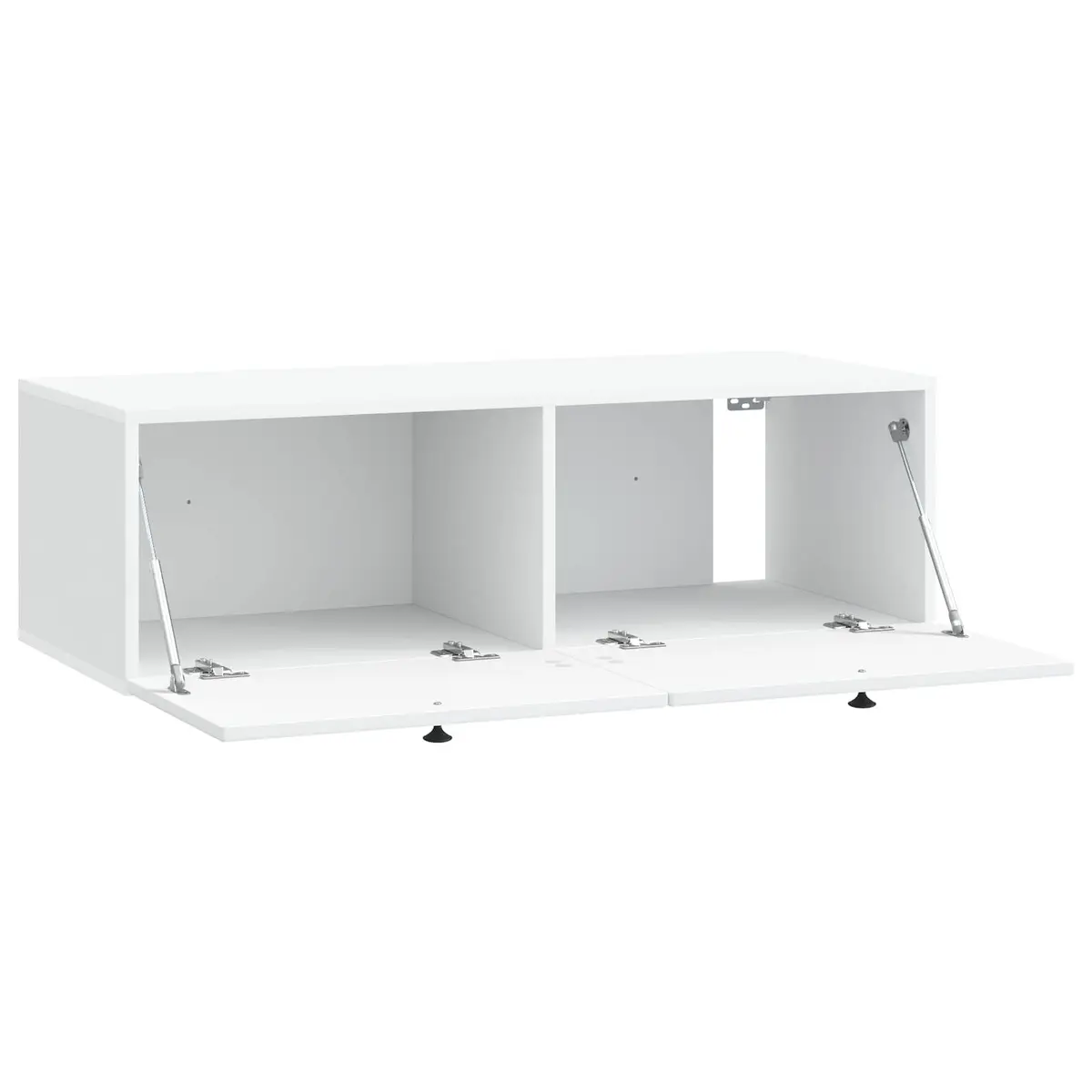 Wall-Mounted TV Cabinet White Modern Living Room Entertainment Storage Unit 98cm