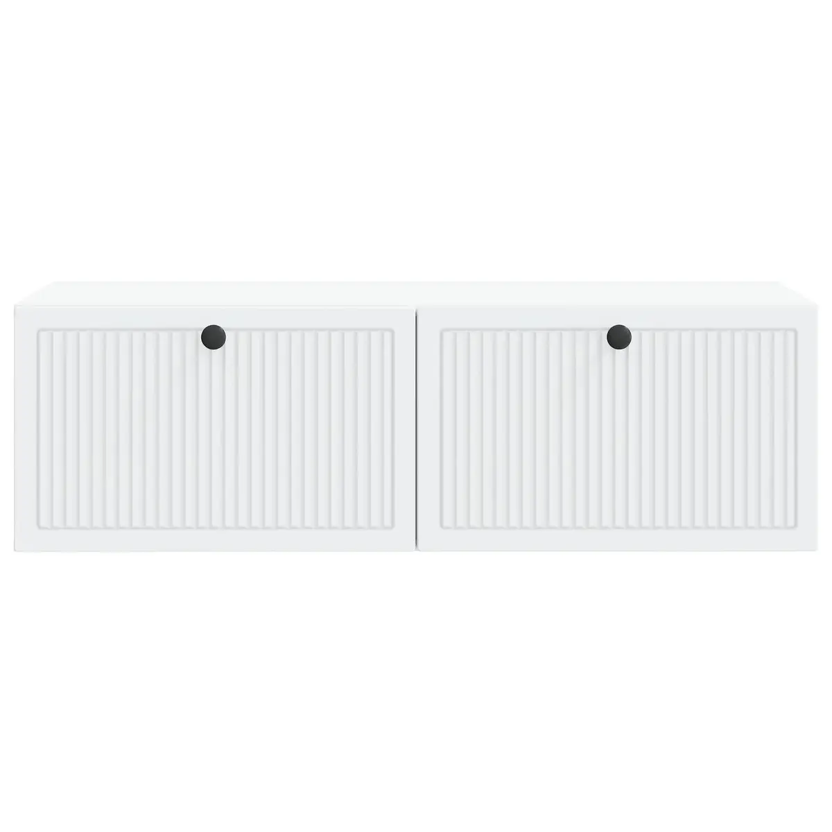 Wall-Mounted TV Cabinet White Modern Living Room Entertainment Storage Unit 98cm