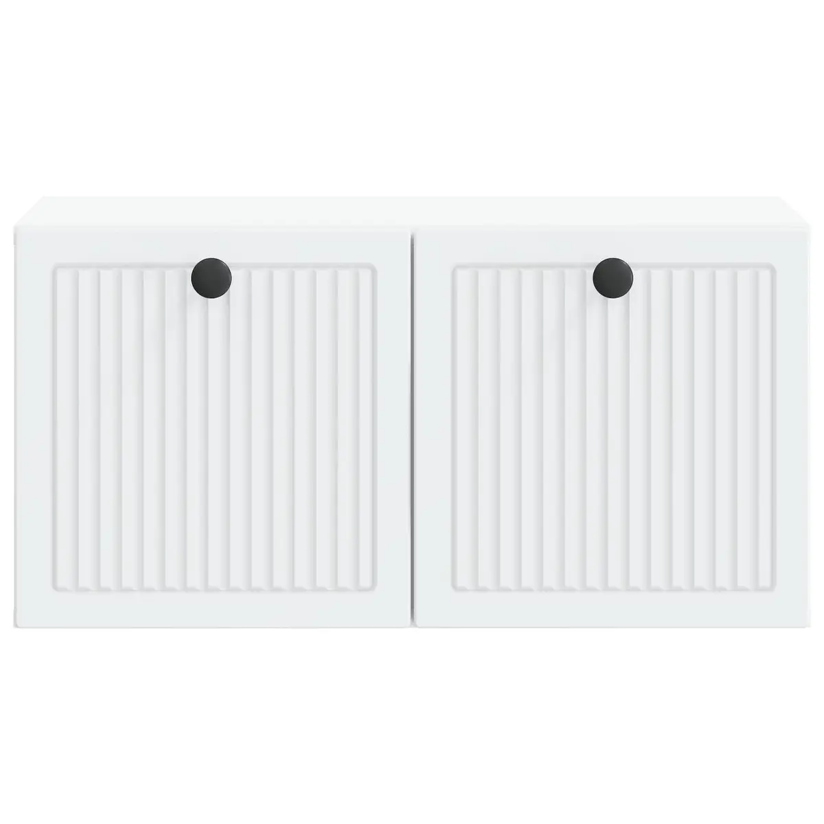 Wall-Mounted TV Cabinet White Modern Storage Unit 59.5 x 31 x 30 cm