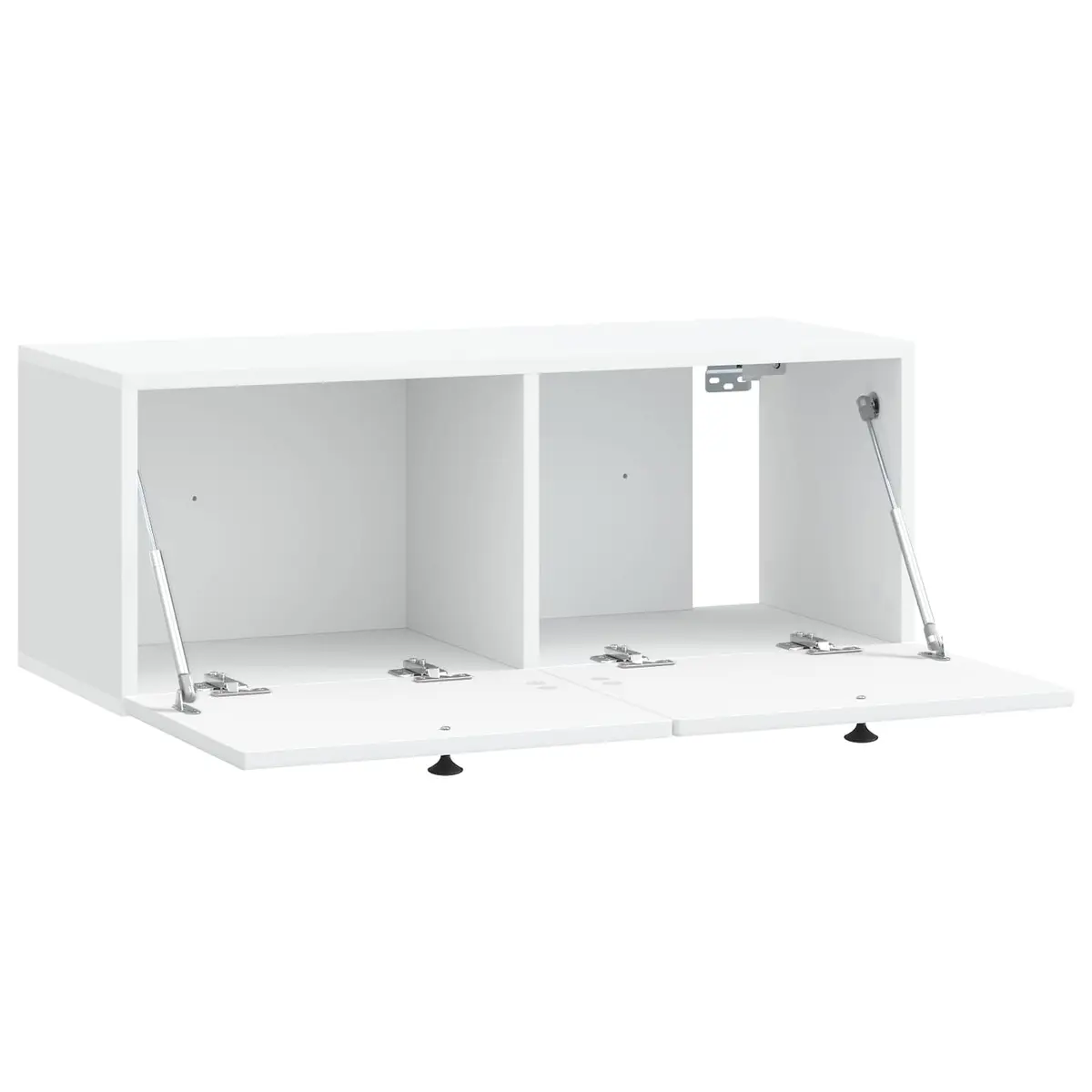 Wall-Mounted TV Cabinet Modern White Storage Unit 78.5 x 31 x 30 cm