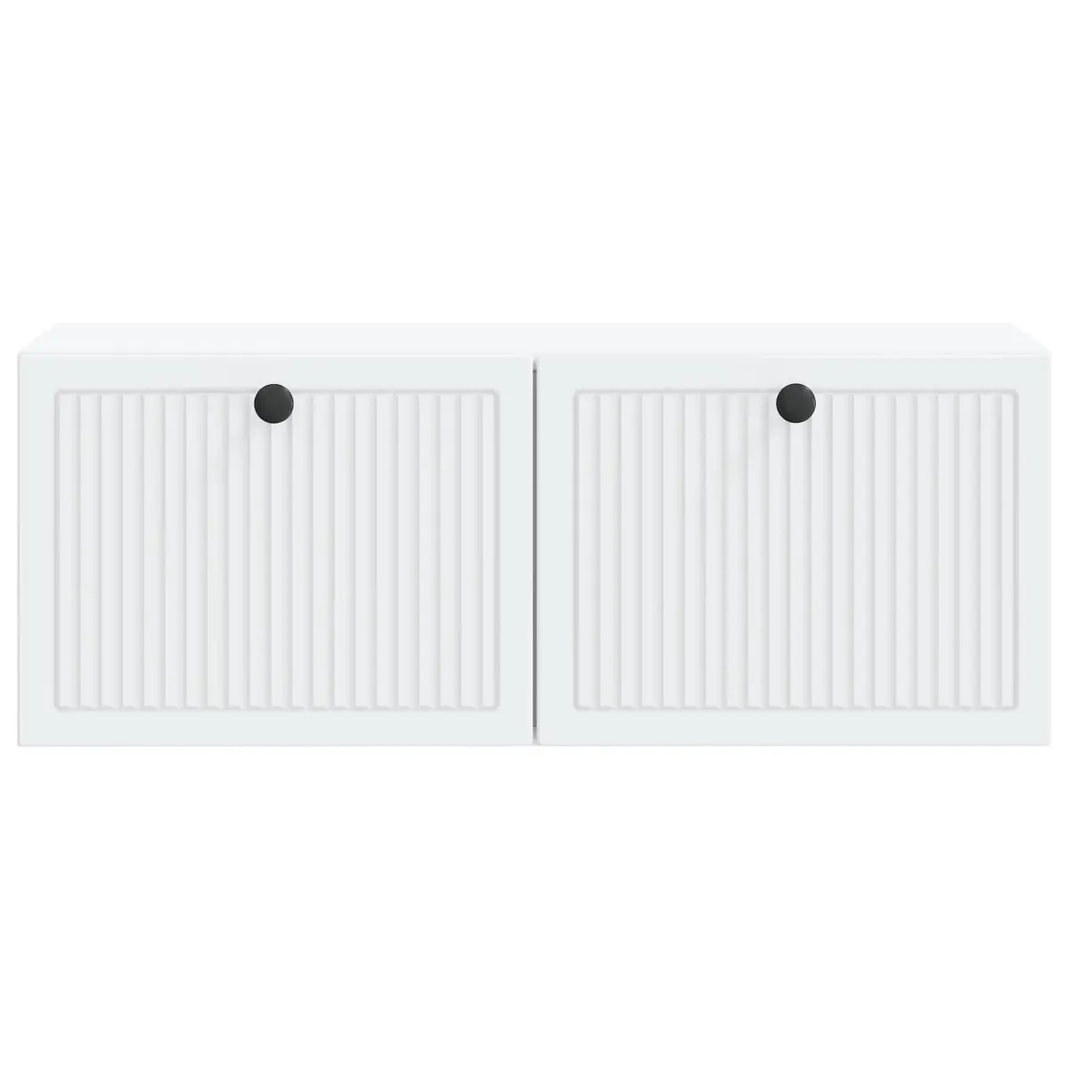Wall-Mounted TV Cabinet Modern White Storage Unit 78.5 x 31 x 30 cm