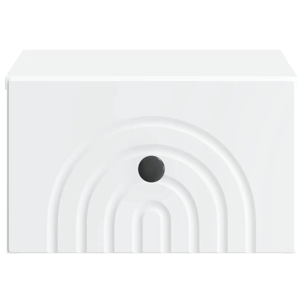 Wall-Mounted Bedside Cabinet White Engineered Wood Storage Drawer Organiser 33 x 34.5 x 20 cm