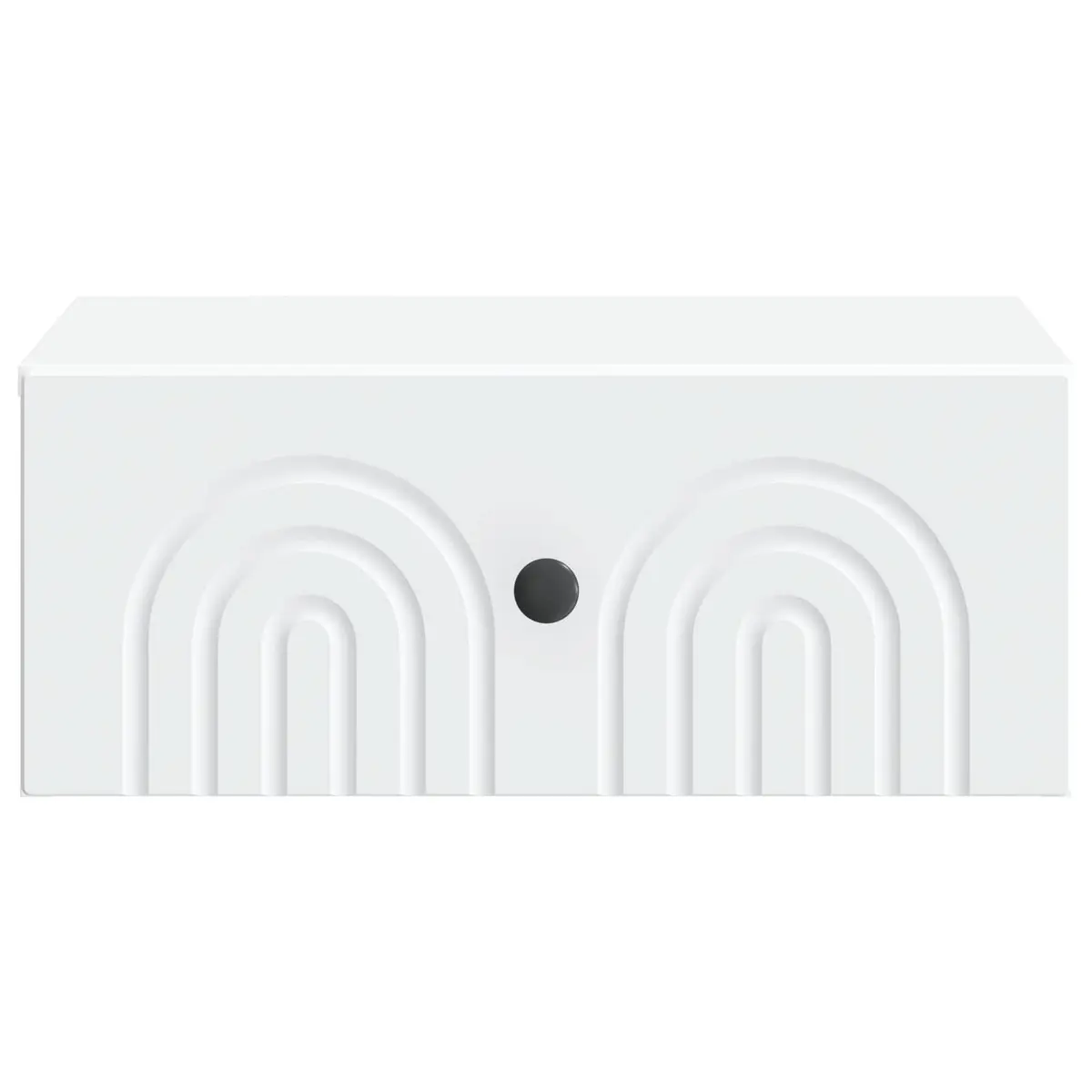 Wall-Mounted Bedside Cabinet White Storage Organizer 49 x 34.5 x 20 cm