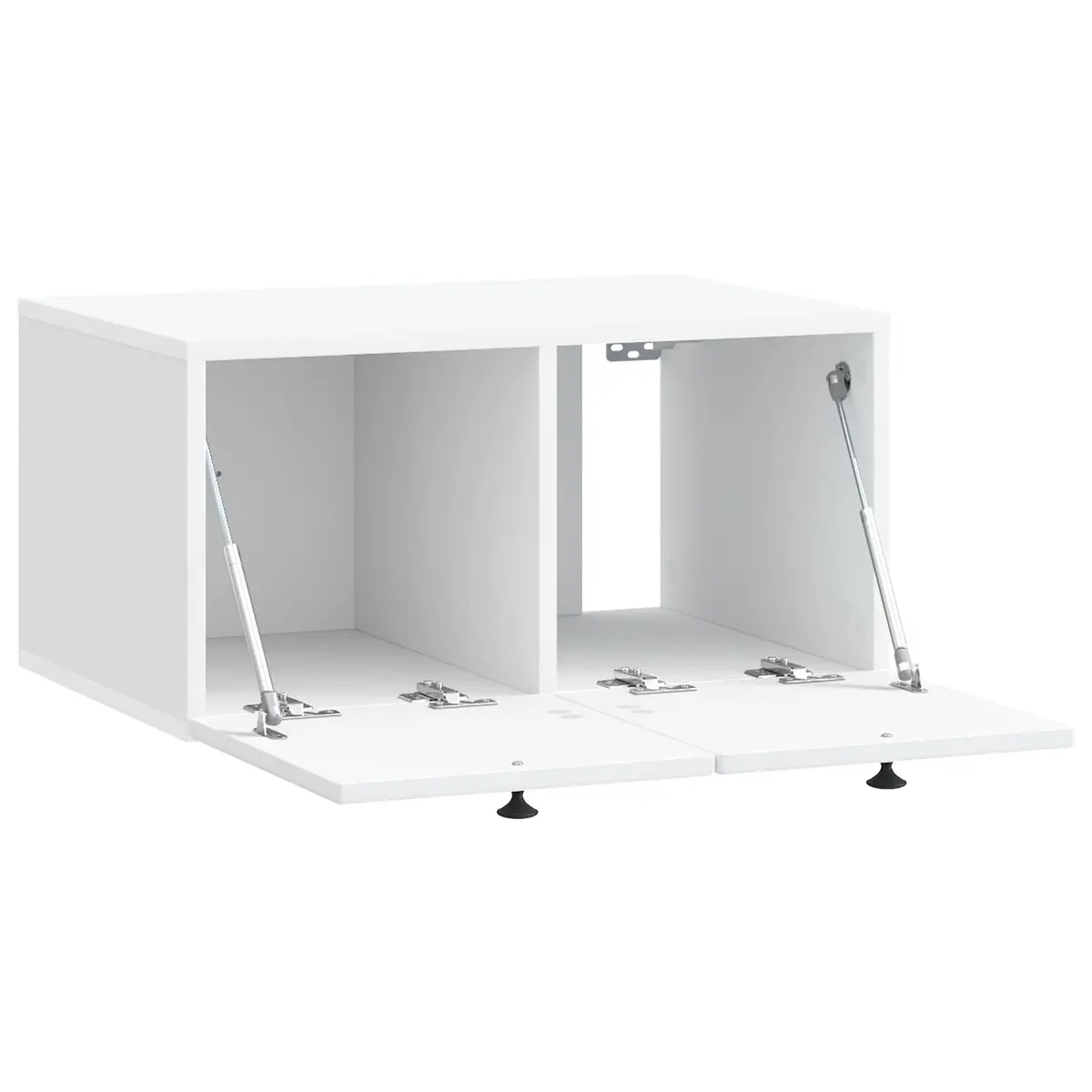 Wall-Mounted TV Cabinet White Modern Living Room Storage Engineered Wood