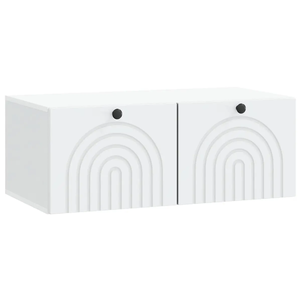 Wall-Mounted TV Cabinet White Storage Unit 78.5cm