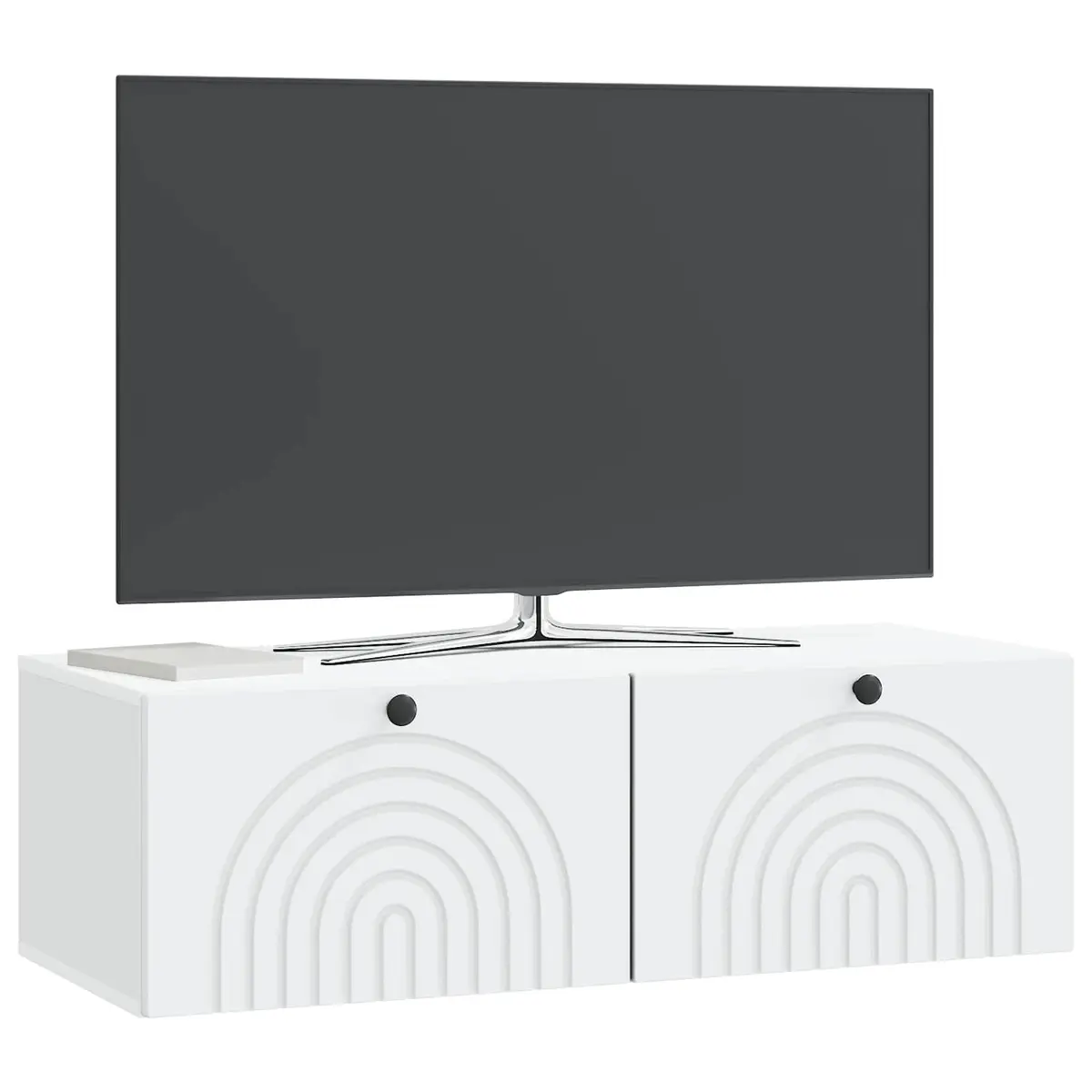 Wall-Mounted TV Cabinet White Engineered Wood 99 x 41 x 30 cm