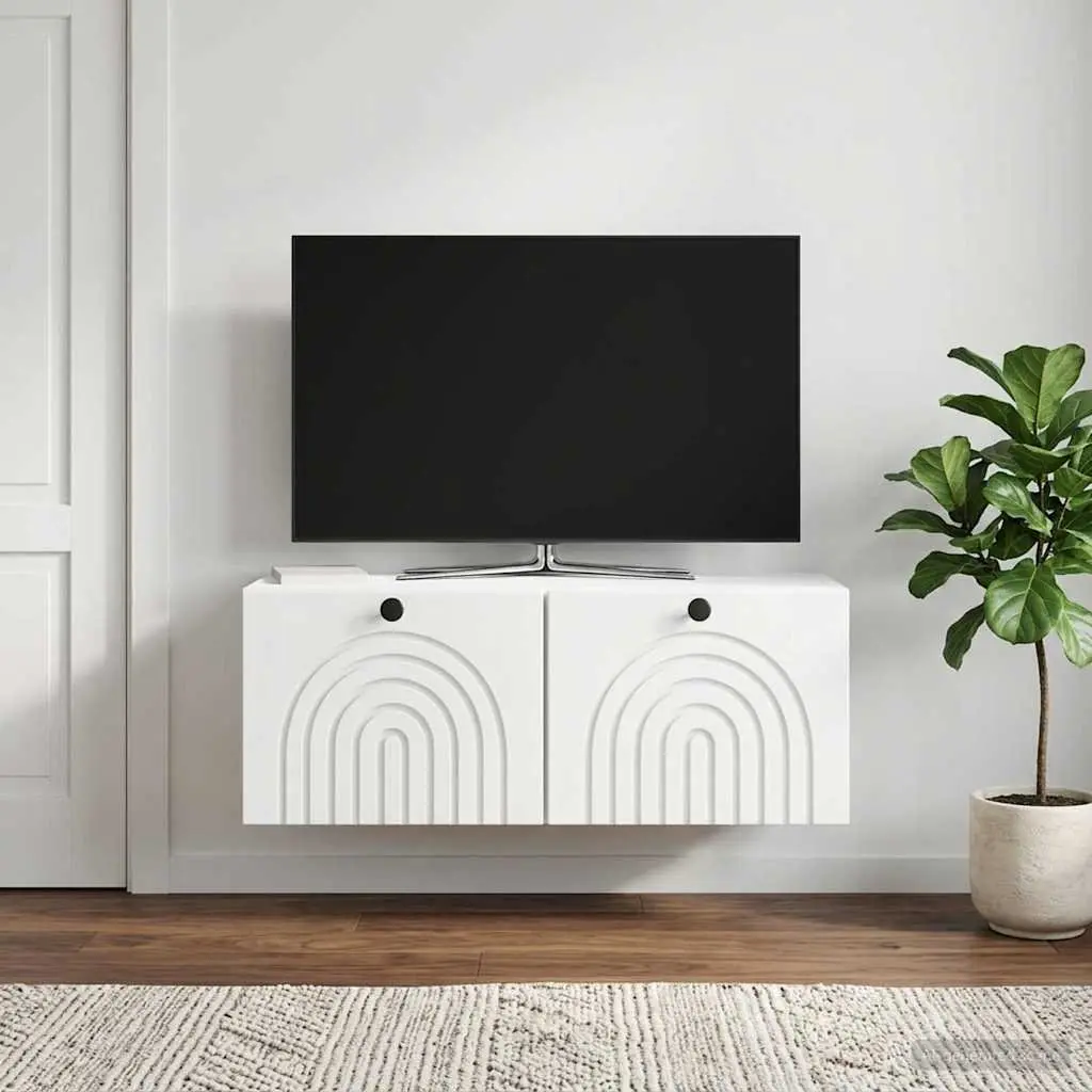 Wall-Mounted TV Cabinet White 78.5 x 31 x 30 cm Storage Unit