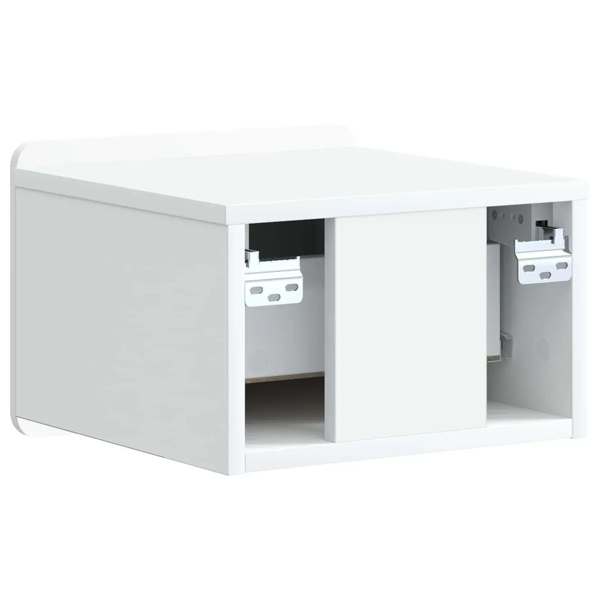 White Wall-Mounted Bedside Cabinet Drawer Storage Bedroom Nightstand Organiser