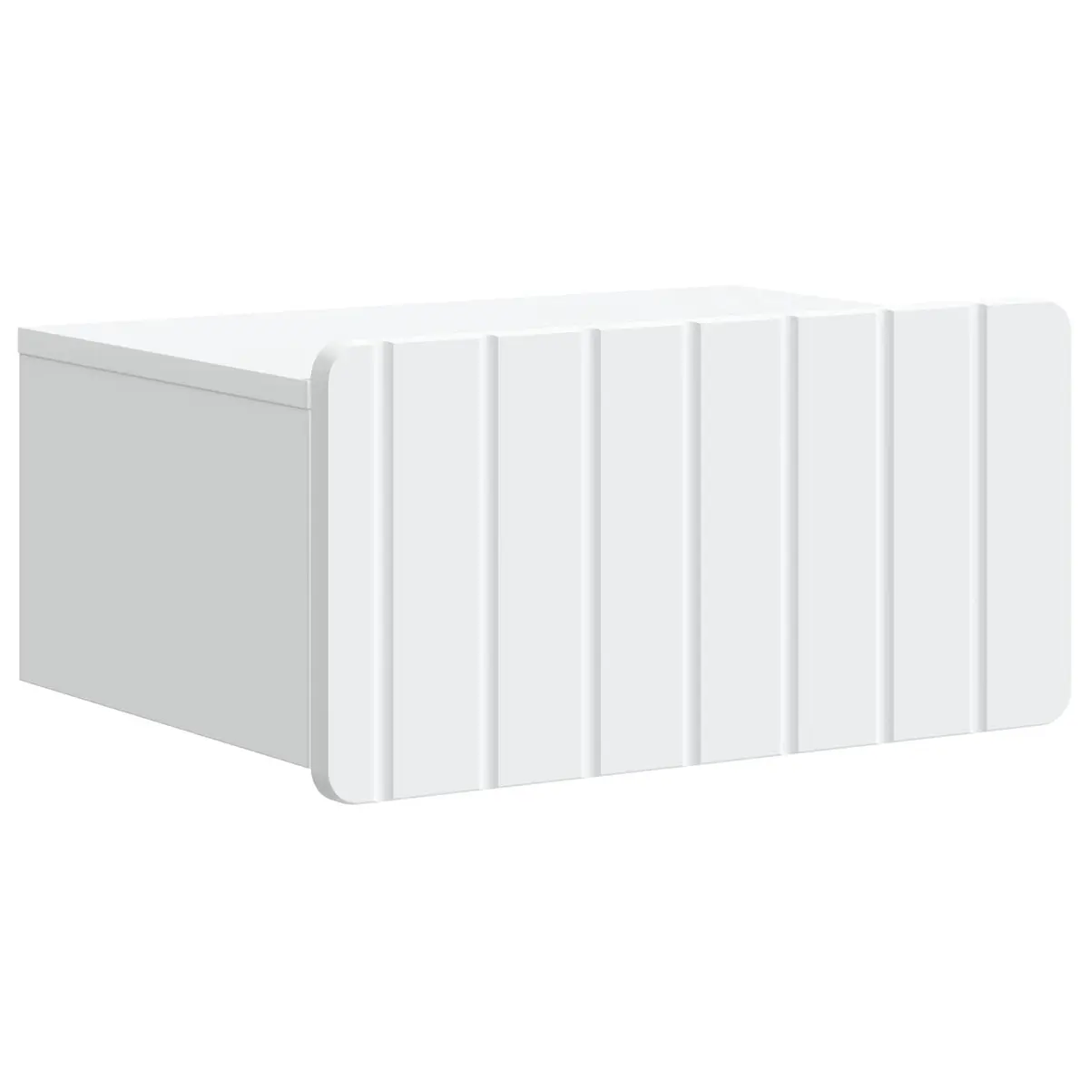 Wall-Mounted Bedside Cabinet Storage Unit White Bedroom Furniture Drawer