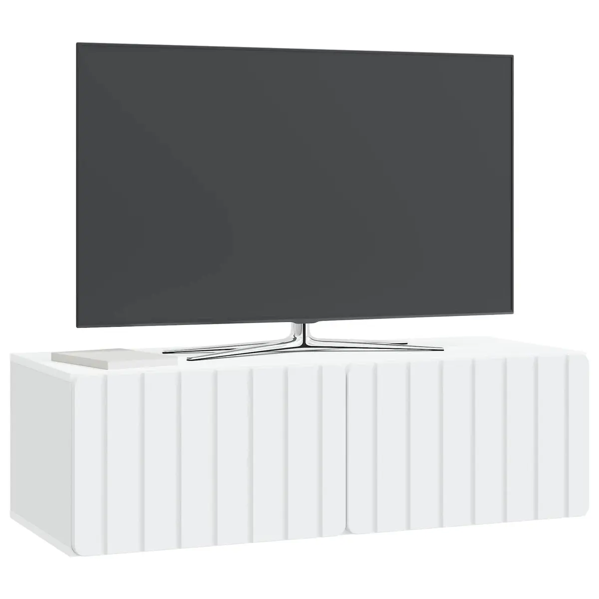 Wall-Mounted TV Cabinet Modern White 98x41x30cm