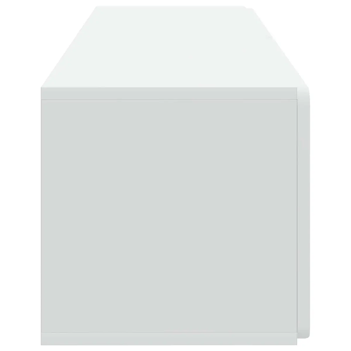 Wall-Mounted TV Cabinet 98x31x30cm White Modern Storage Unit Living Room