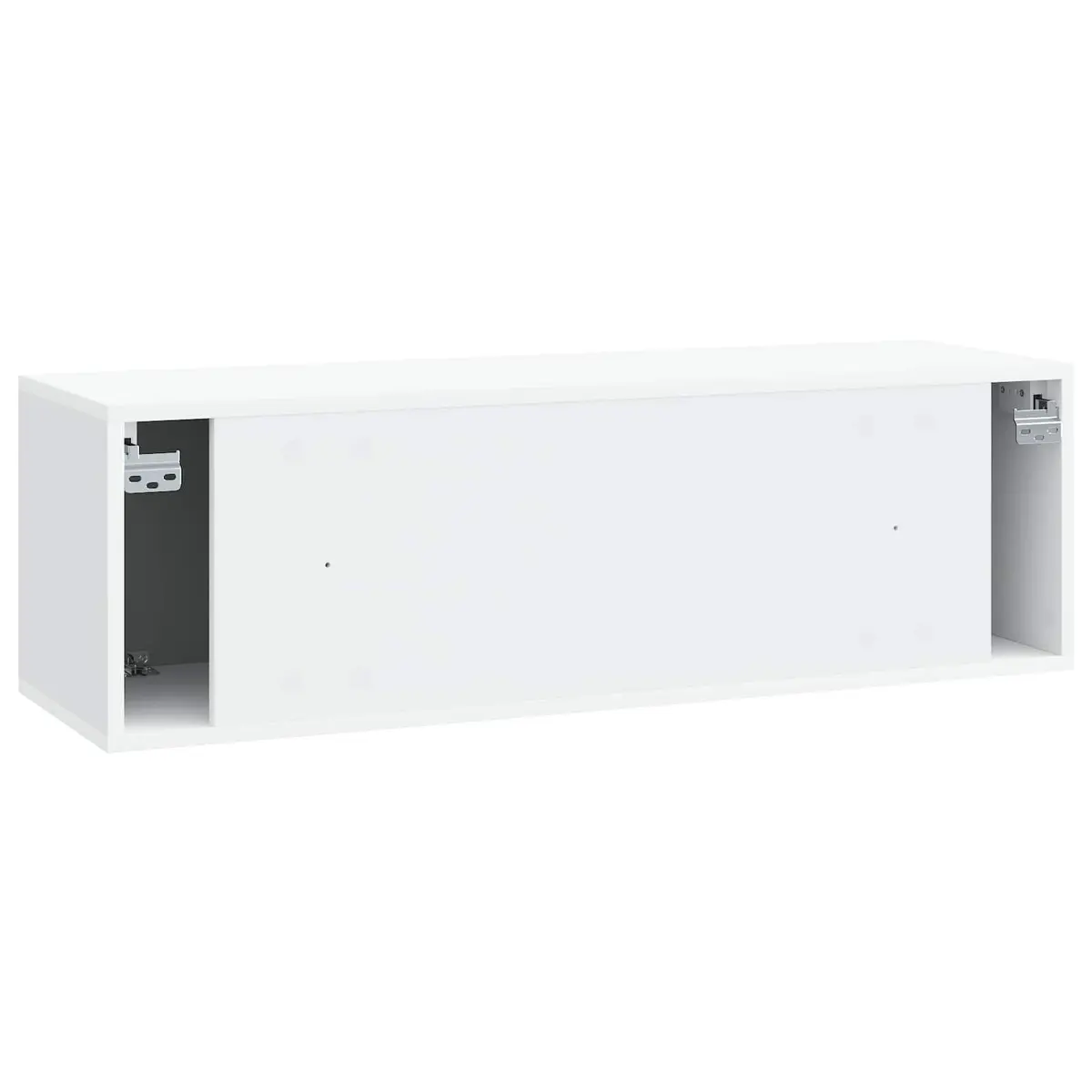 Wall-Mounted TV Cabinet 98x31x30cm White Modern Storage Unit Living Room