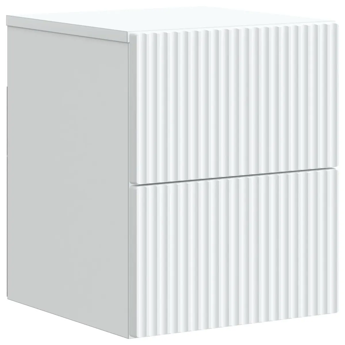 Wall-Mounted Bedside Cabinet White Engineered Wood Storage Shelf 33x34.5x40cm