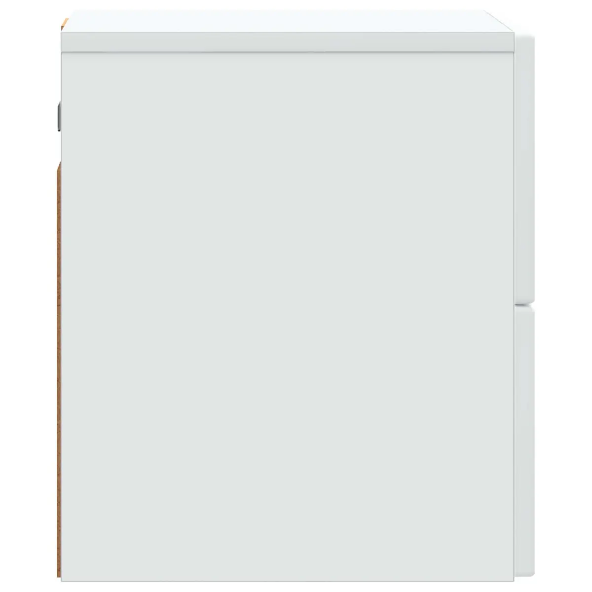 Wall-Mounted Bedside Cabinet White Engineered Wood Storage Shelf 33x34.5x40cm