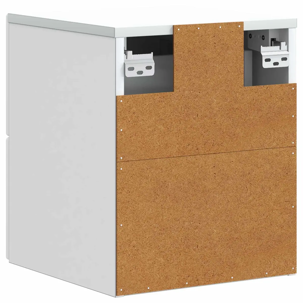 Wall-Mounted Bedside Cabinet White Engineered Wood Storage Shelf 33x34.5x40cm