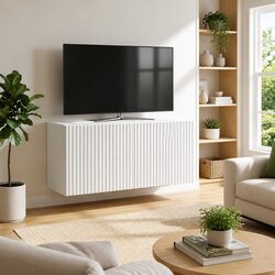 Your Friendly White Wall-Mounted TV Cabinet 59.5 x 31 x 30 cm