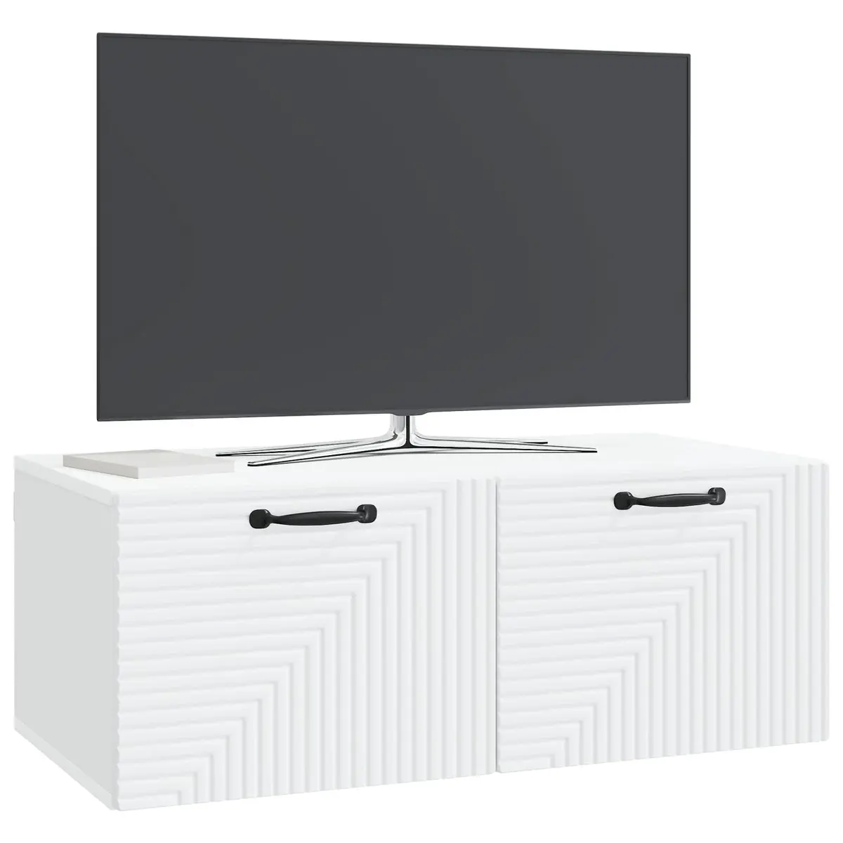 Wall-Mounted TV Cabinet Modern White 78.5 x 41 x 30 cm Storage Unit