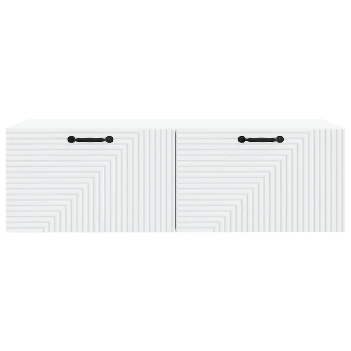 Wall-Mounted TV Cabinet White Modern Living Room Storage Unit 98x41x30cm