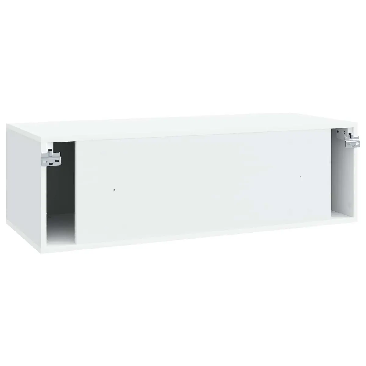 Wall-Mounted TV Cabinet White Modern Living Room Storage Unit 98x41x30cm
