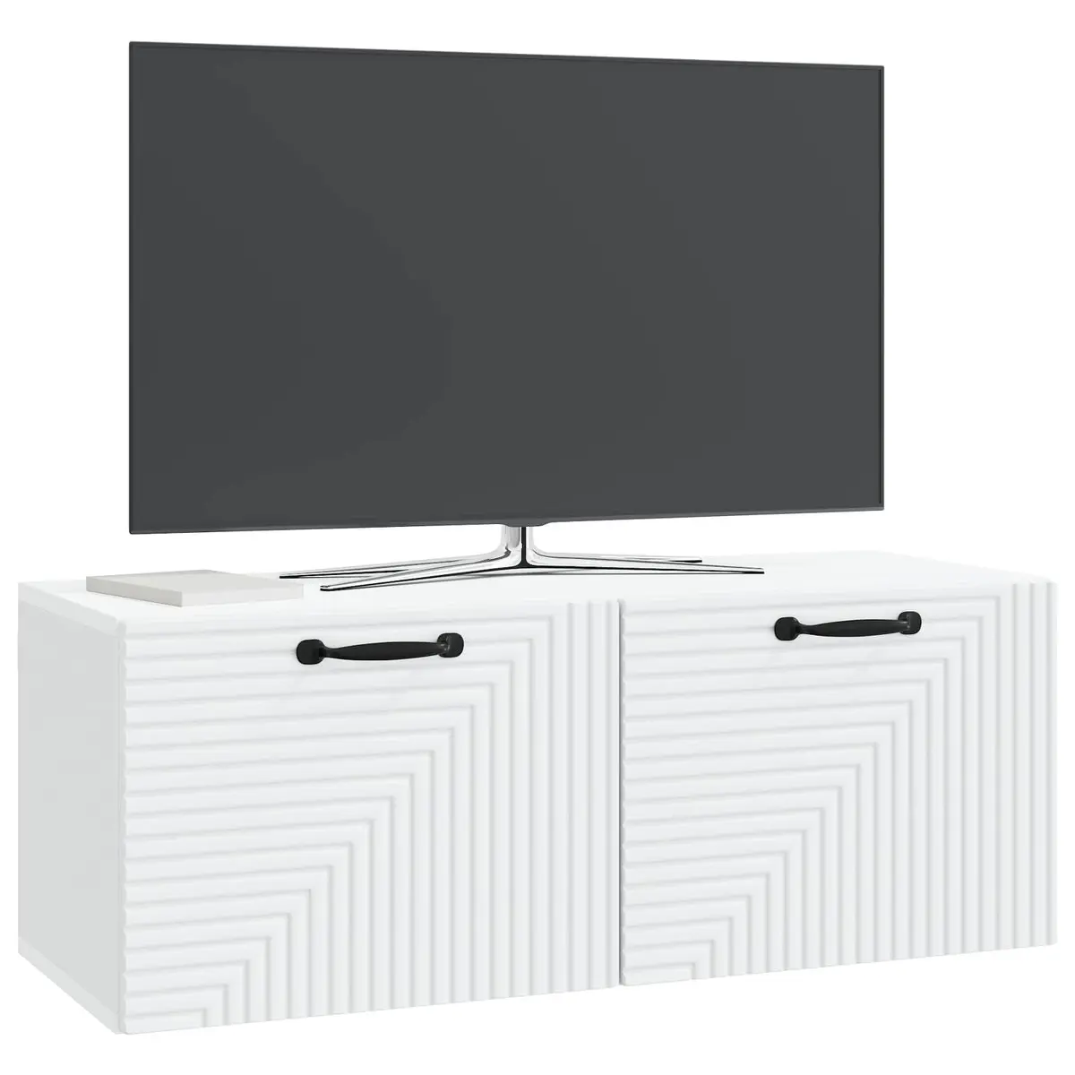 Wall-Mounted TV Cabinet in White