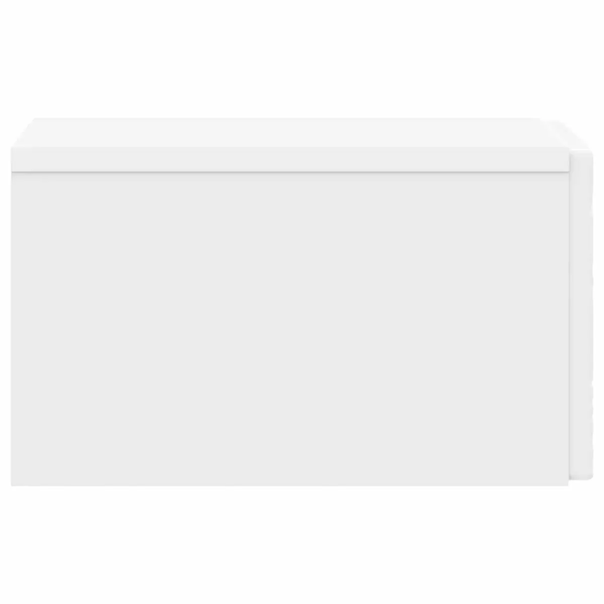 Wall-Mounted Side Table Modern Compact White Storage Drawer