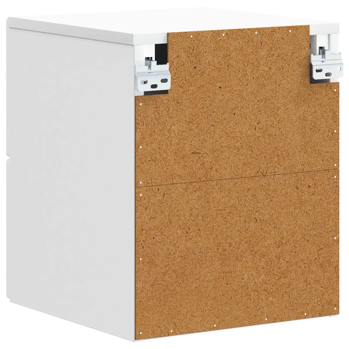 Wall-Mounted Bedside Cabinet White Modern Bedroom Storage Drawers 34.5x33x40cm