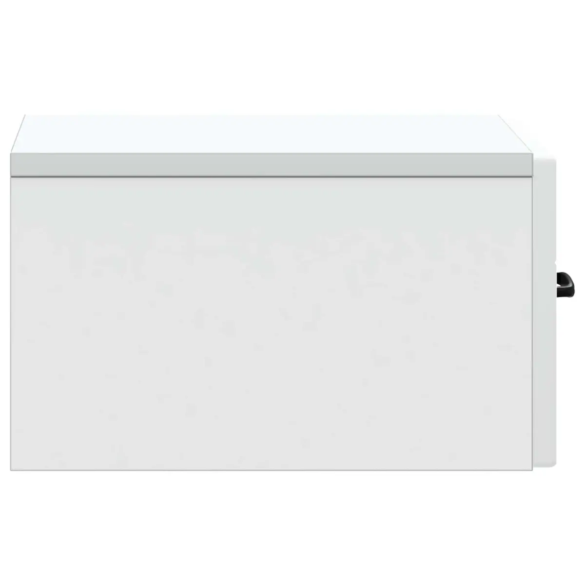 Wall-Mounted Bedside Cabinet White Modern Bedroom Storage Drawer Compartment