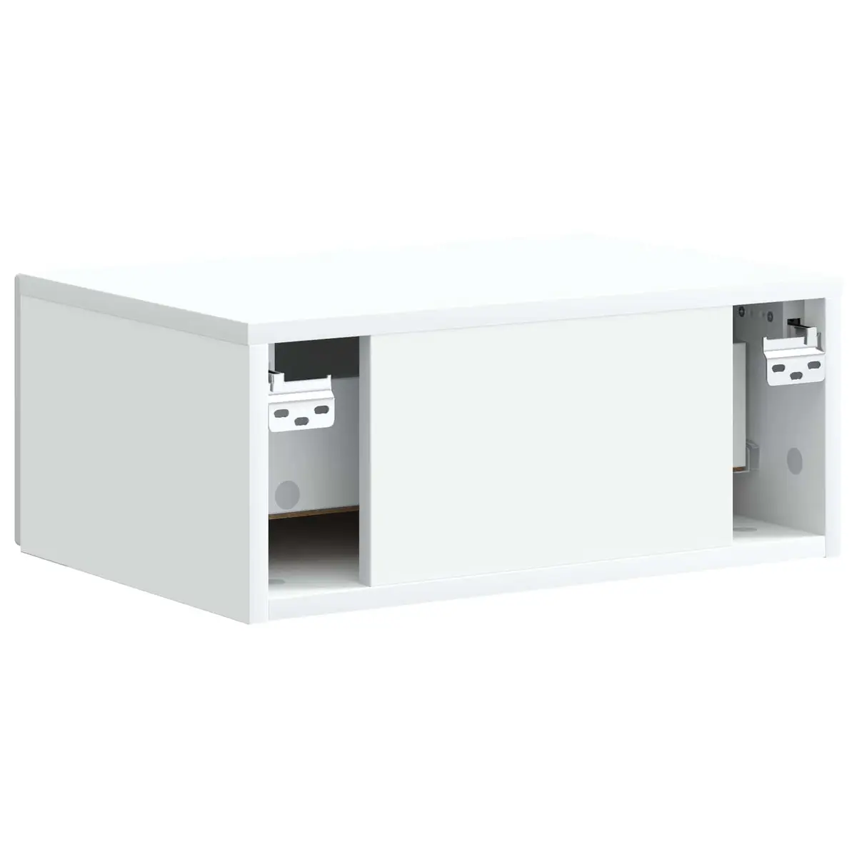 Bedside Table Wall-Mounted White Compact Bedroom Nightstand Drawer Storage Shelf