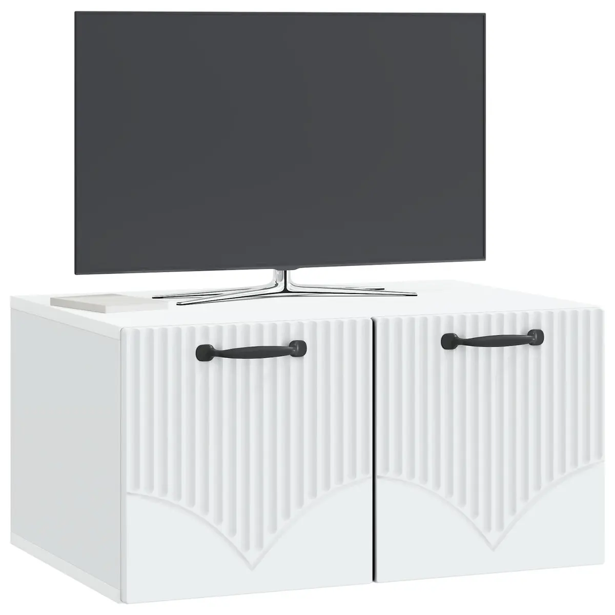 Wall-Mounted TV Cabinet White Modern Storage Unit Living Room Media Console