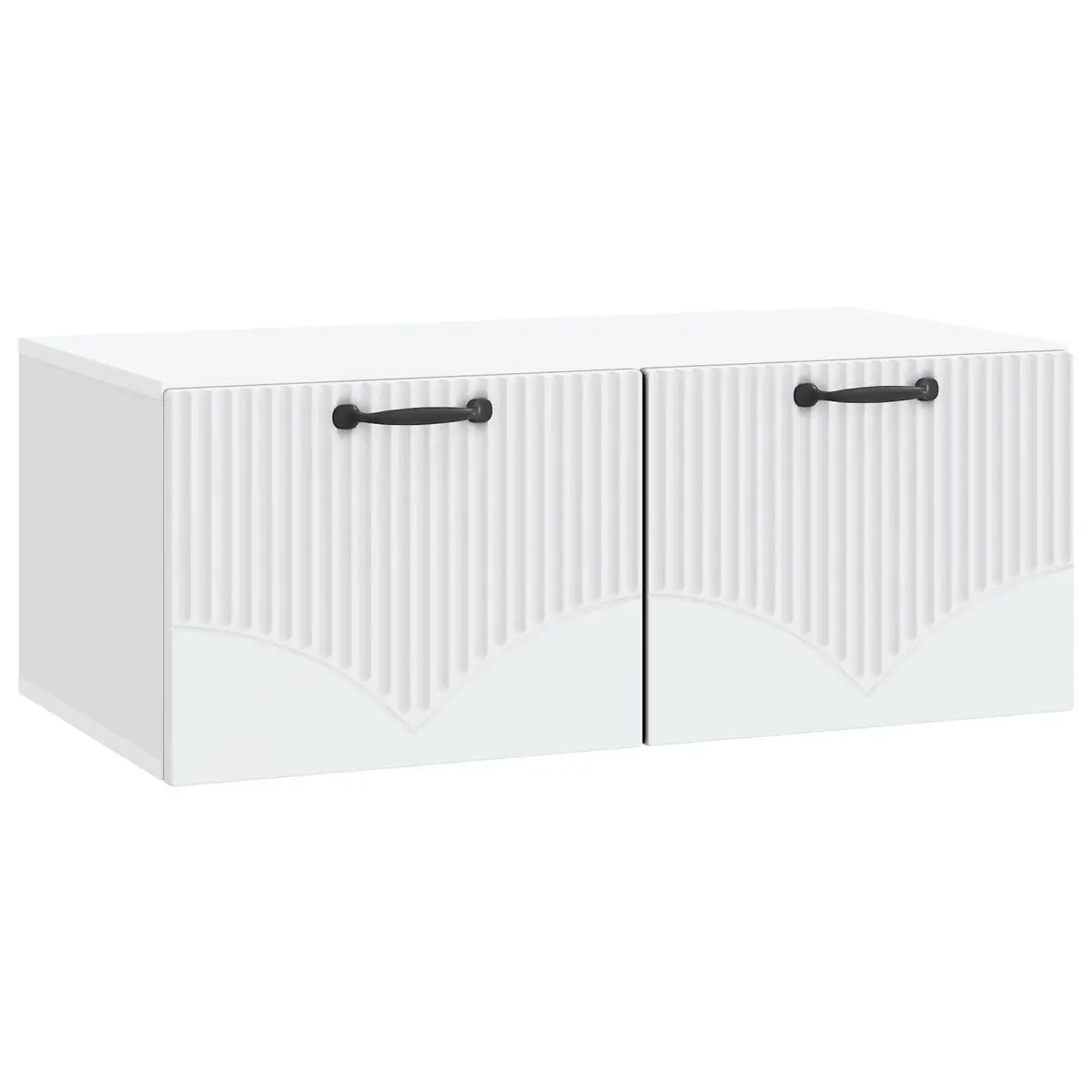 Wall-Mounted TV Cabinet White Modern Storage Unit 78.5 x 41 x 30 cm