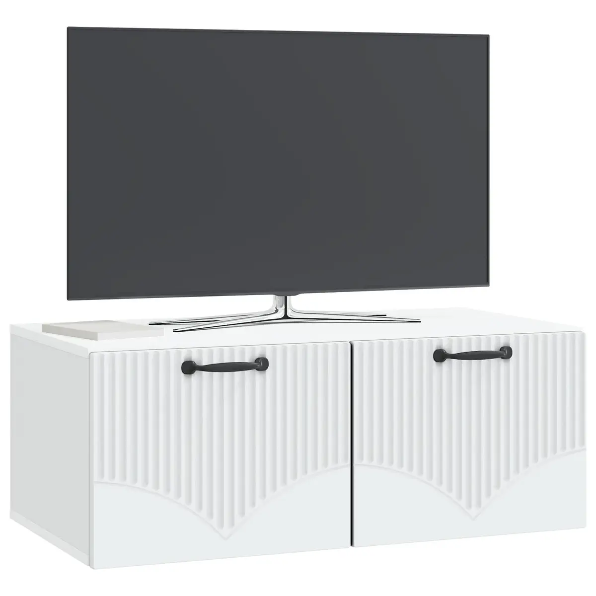 Wall-Mounted TV Cabinet White Modern Storage Unit 78.5 x 41 x 30 cm