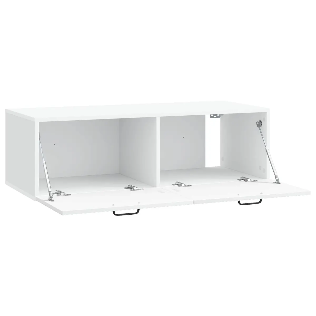 Wall-Mounted TV Cabinet White 98x41x30cm Modern Media Storage Unit