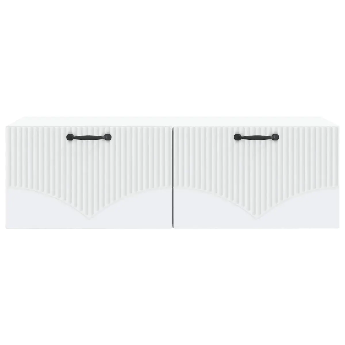 Wall-Mounted TV Cabinet White 98x41x30cm Modern Media Storage Unit