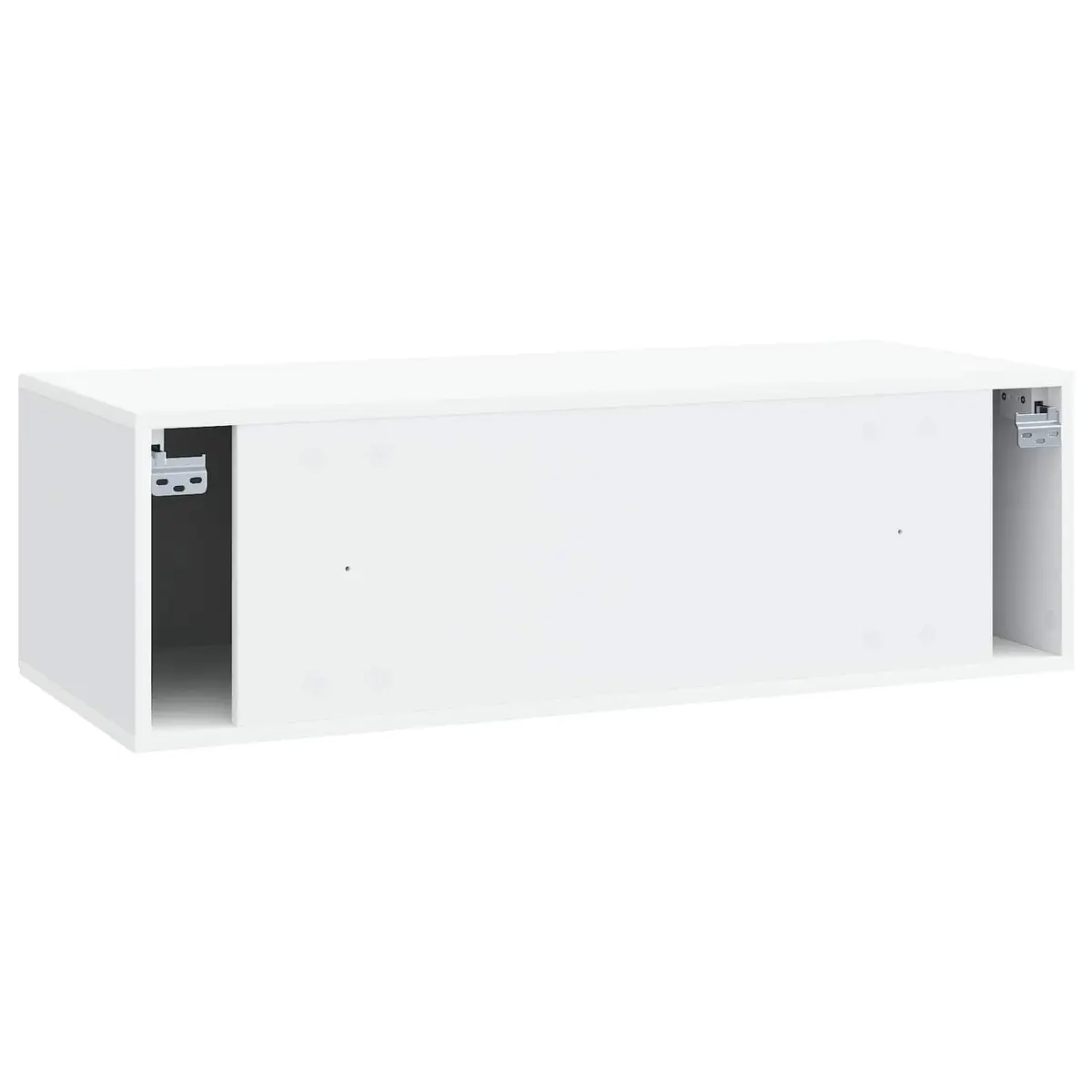 Wall-Mounted TV Cabinet White 98x41x30cm Modern Media Storage Unit