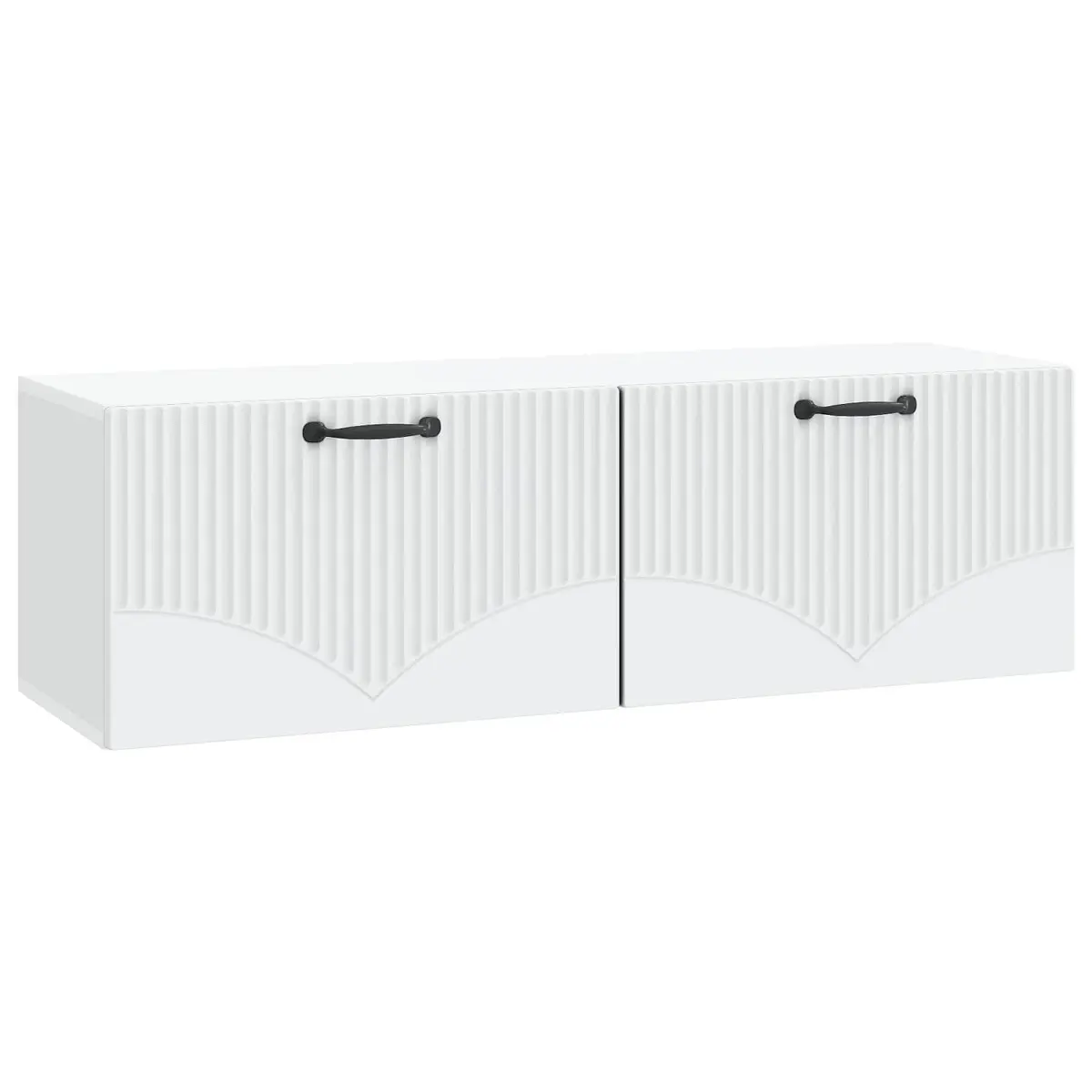 Wall-Mounted TV Cabinet in White