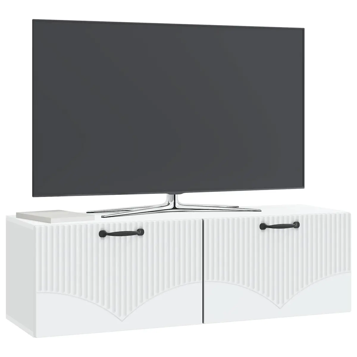Wall-Mounted TV Cabinet in White