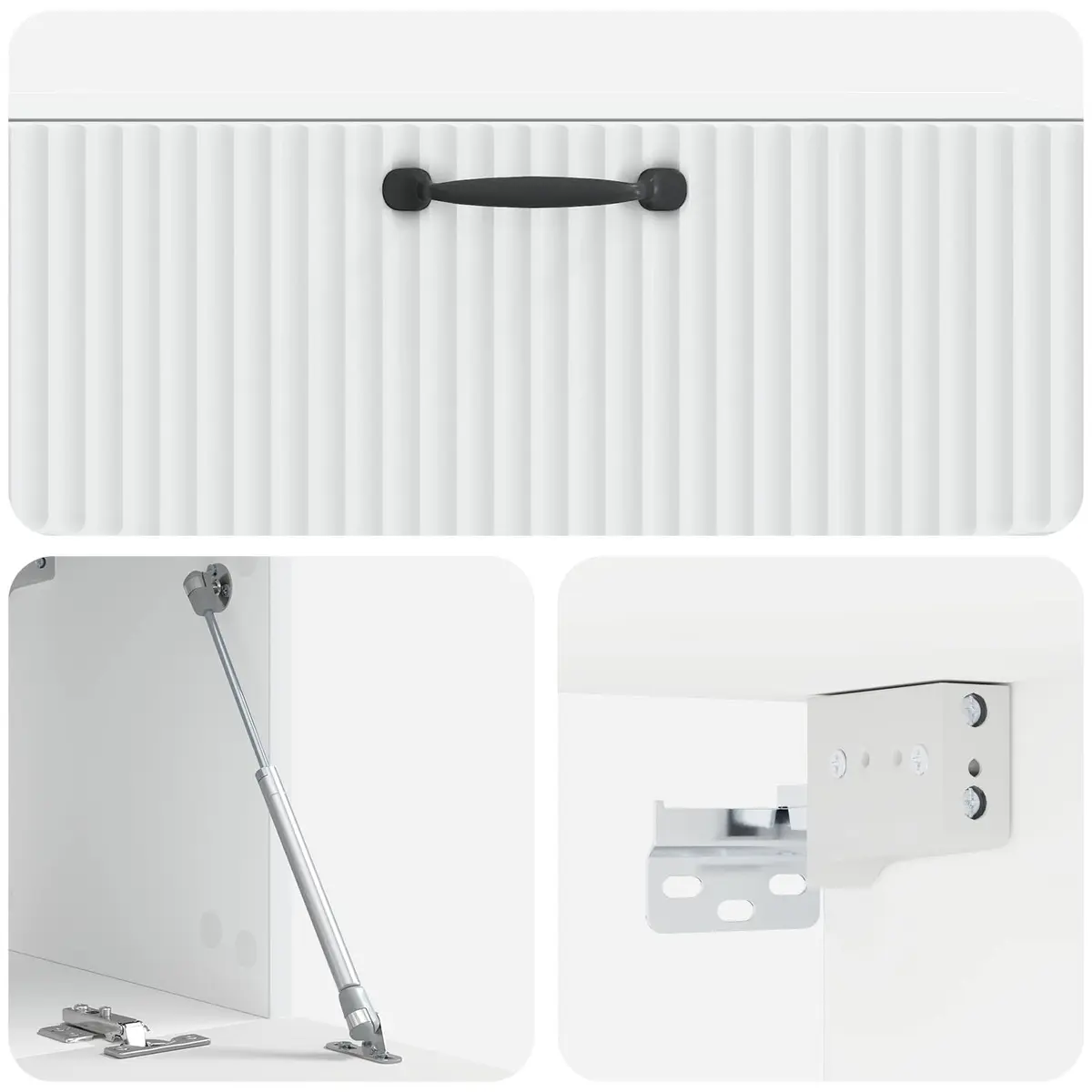 Wall-Mounted TV Cabinet in White