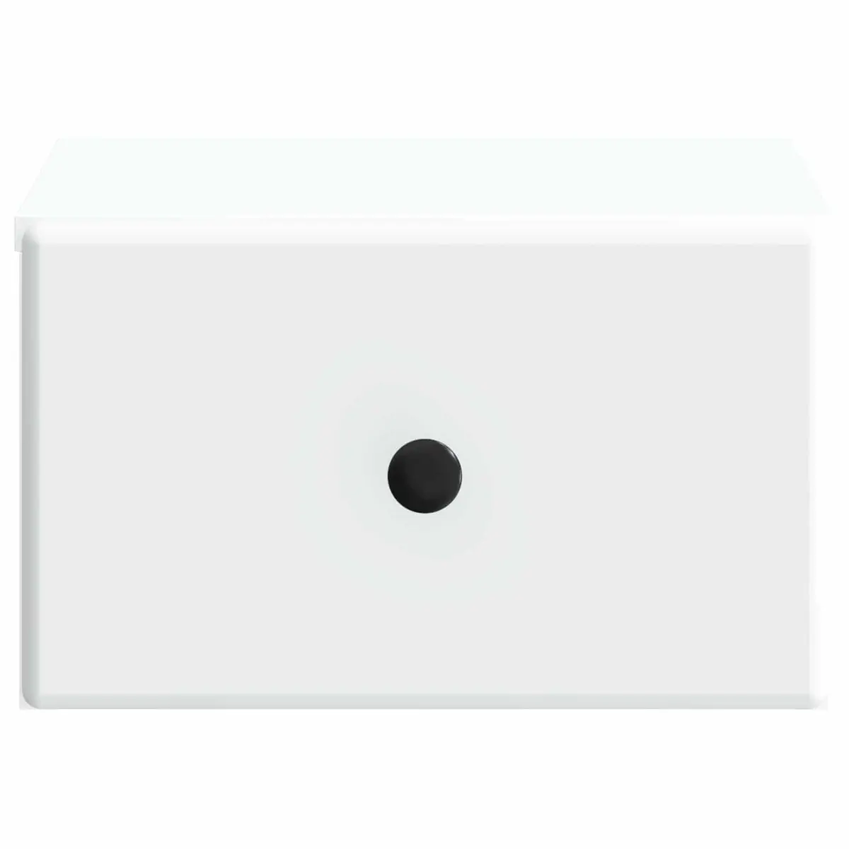 Wall-Mounted Bedside Cabinet White Compact Storage Drawer 34.5 x 33 x 20 cm