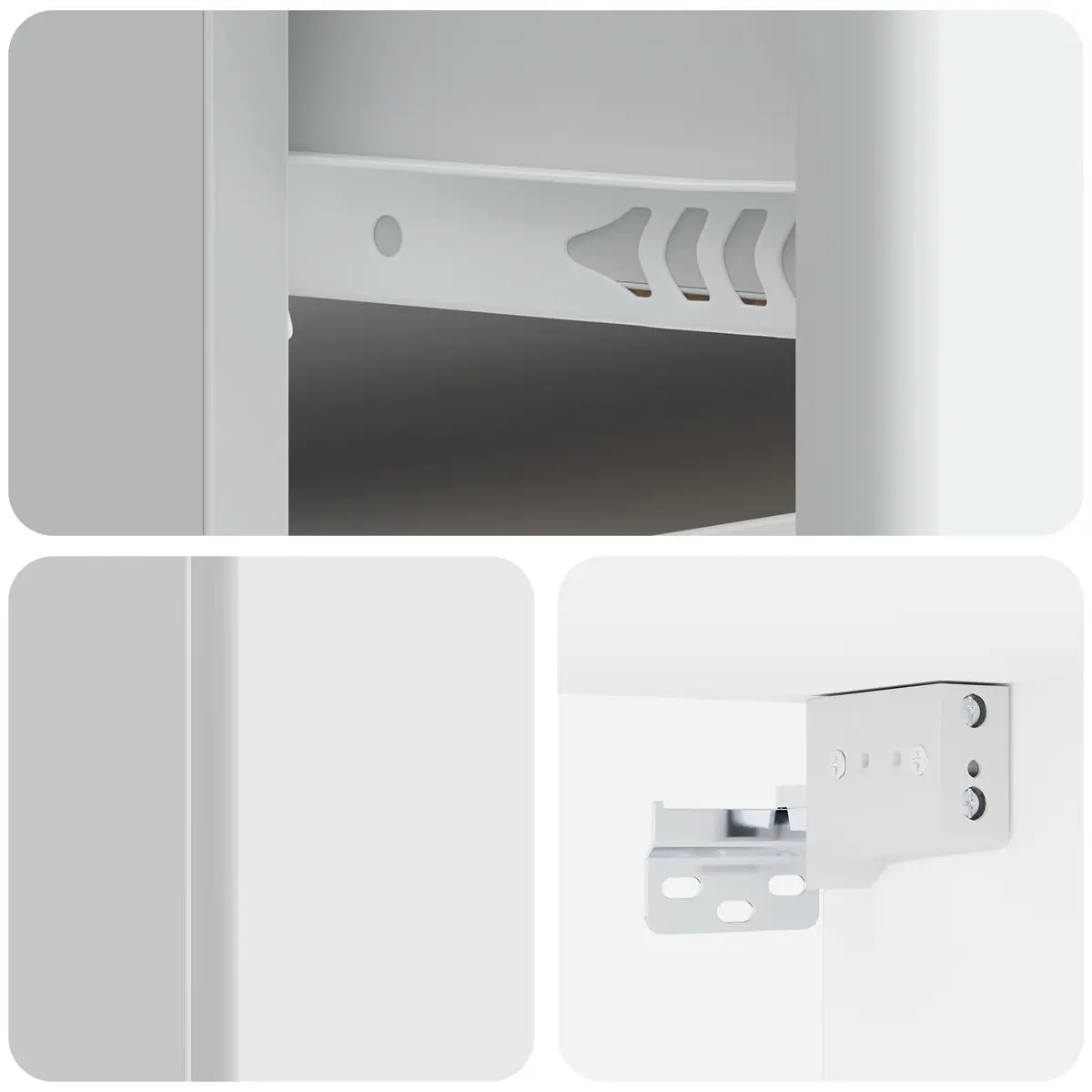 Wall-Mounted Bedside Cabinet White Compact Storage Drawer 34.5 x 33 x 20 cm