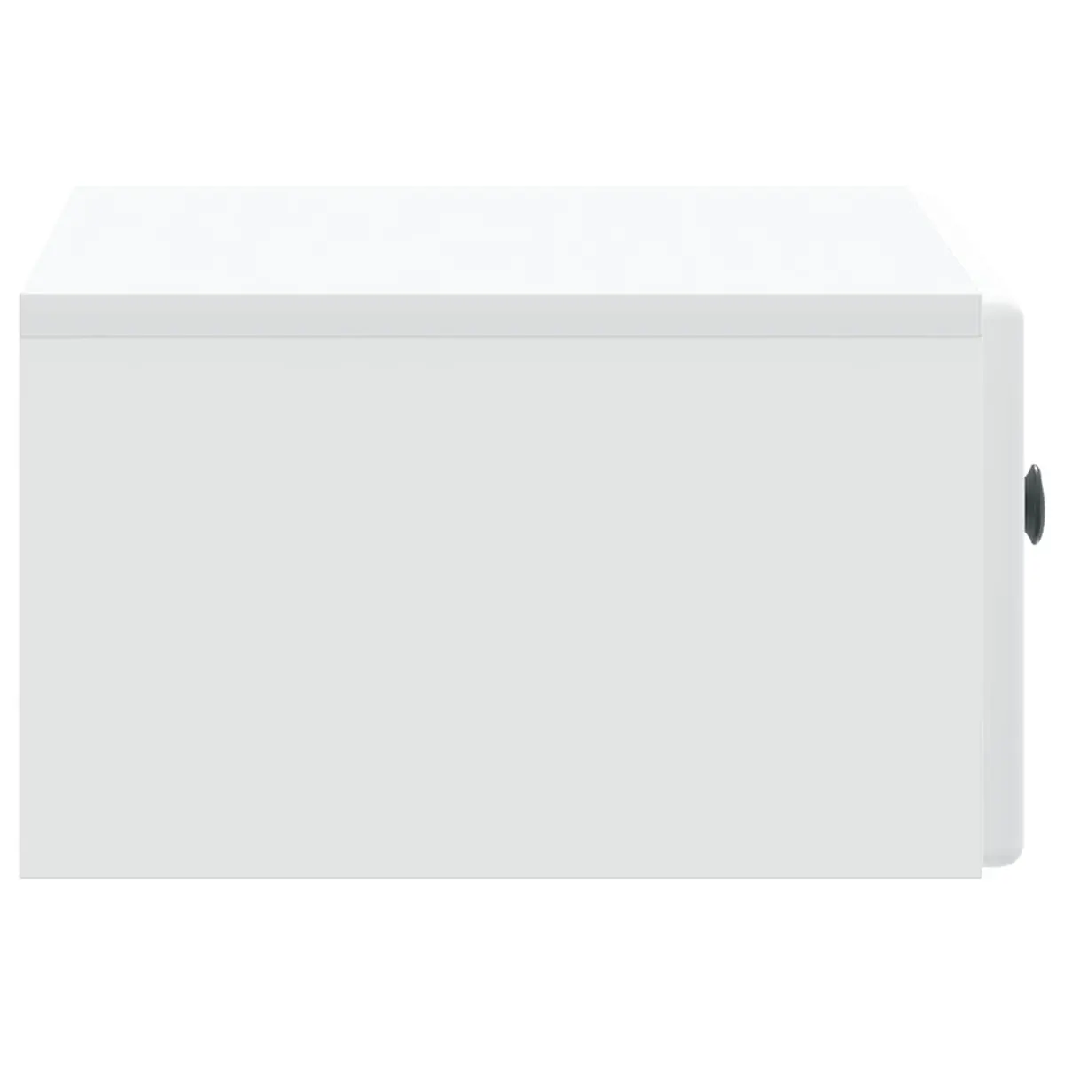 Wall-Mounted Bedside Cabinet Modern Compact White Storage Drawer and Shelf 49x34.5x20cm