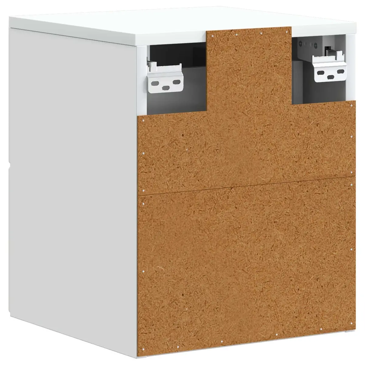 Bedside Cabinet Wall-Mounted White Storage Drawer Compartment Bedroom Furniture