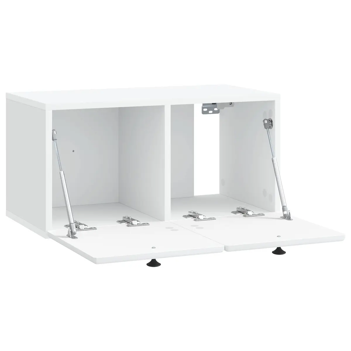 Wall-Mounted TV Cabinet Engineered Wood White 59.5 x 31 x 30 cm